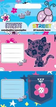 Etikete za zvezke Kids girls 10/1 3459