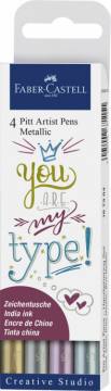 Flomastri Faber-Castell Pitt Metalic 4/1 3929