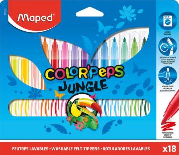 FLOMASTRI MAPED COLOR'PEPS JUNGLE 18/1 4333