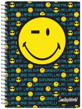 Beležka špiralna PVC Smiley A6 4826