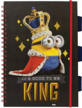 ZVEZEK ŠPIRALA MINIONS A4 ČRTE 200L PREG 4937