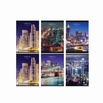 Zvezek Street Skyline city A4 črte z rob A4 4959