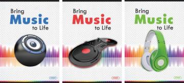 Zvezek Street Music A4 mali karo A4 4965