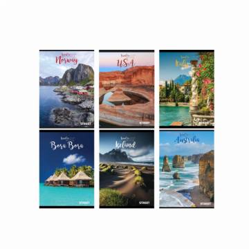 Zvezek Street Travel to A4 črte z robom A4 5047