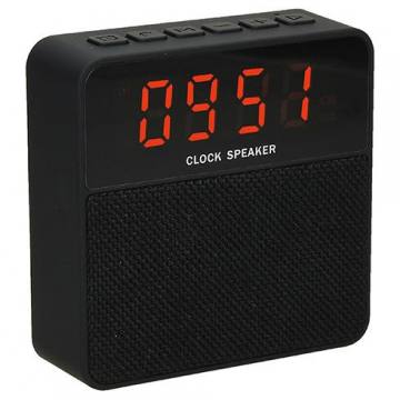 ZVOČNIK+FM RADIO+URA PRENOSNI FM QUADRO Črna 7197
