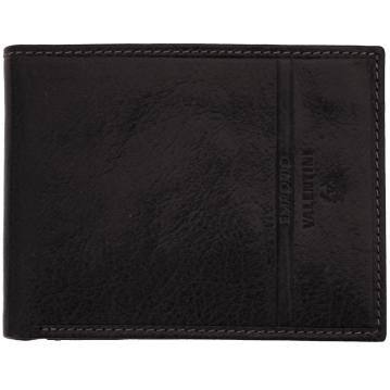 Denarnica usnjena Valentini črna Črna 7448
