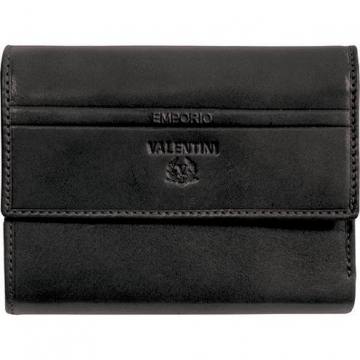 Denarnica usnjena Valentin črna Črna 7452