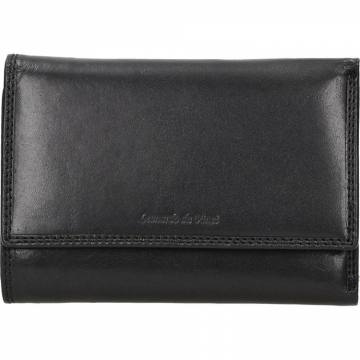 Usnjena denarnica Leonardo ženska črna 7486