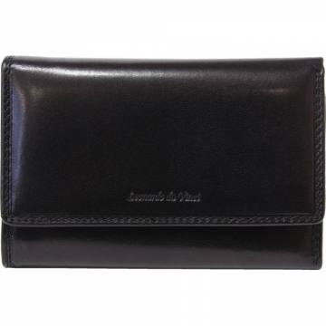 Usnjena denarnica Leonardo ženska črna 7487