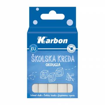 Kreda KARBON, bela, okrogla 10 kosov 8565