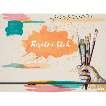 Risalni blok z trdo platnico A3 8989