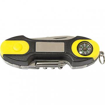 8 delni zložljiv nož s kompasom Compas Črna 8171