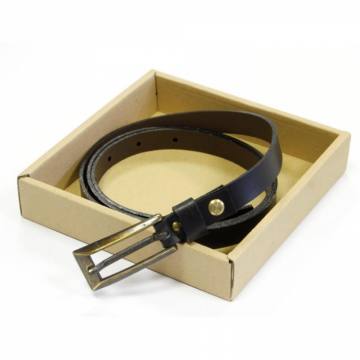 Usnjen ženski pas črn 80-110cm Črna 8180