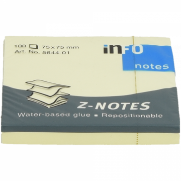 Samolepilni lističi Z 75x75 rumeni 100/1 Rumena 9628