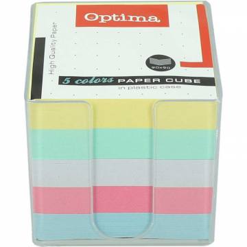 Kocka papirna barv. lističi v stoj 9x9cm 9630