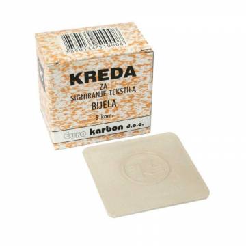 Krojaška kreda za tekstil, 5/1, bela 9634