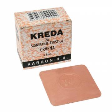 Krojaška kreda za tekstil, 5/1, rdeča 9635