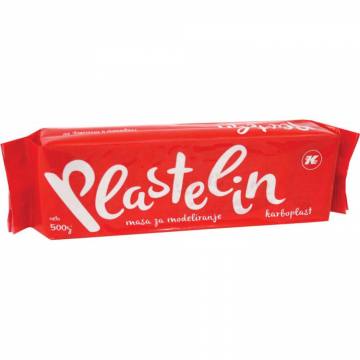 PLASTELIN KARBON RDEČ 500G NOV 9647