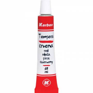 BARV. TEMPERA KARBON 18ml 10/1 RDEČA Rdeča 9654