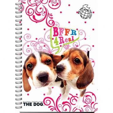 ZVEZEK ŠPIRALA TRDA THE DOG A45M 80L 9093