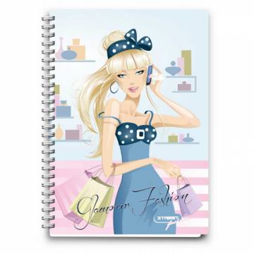 ZVEZEK ŠPIRALA STREET FASHION A4 1R 80L 9109