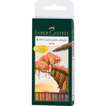 Flomastri Faber-Castell Pitt B Terra 6X 6/1 10090