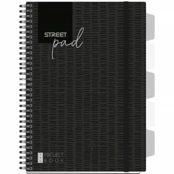 ZVEZEK TRDI ŠP S.PAD BLACK A4 1R 100L PR A4 10897