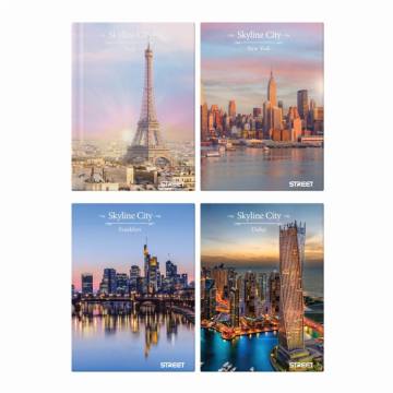 Zvezek trdi Street Skyline A4 črte A4 11430