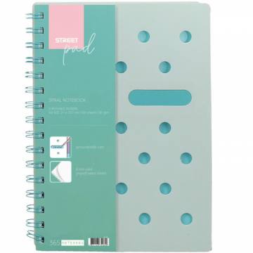 ZVEZEK ŠPIRALA S.PAD PASTEL GREEN A5 5M A5 11153