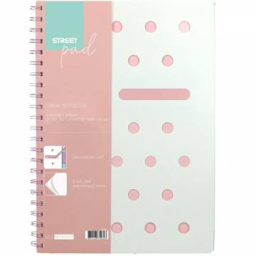 ZVEZEK ŠPIRALA S.PAD PASTEL PINK A4 5M A4 11159