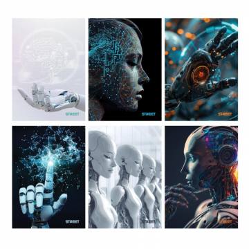 ZVEZEK STREET AI A4 visoki karo A4 12447