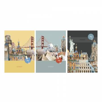 Zvezek Street City break A4 mali karo A4 12449